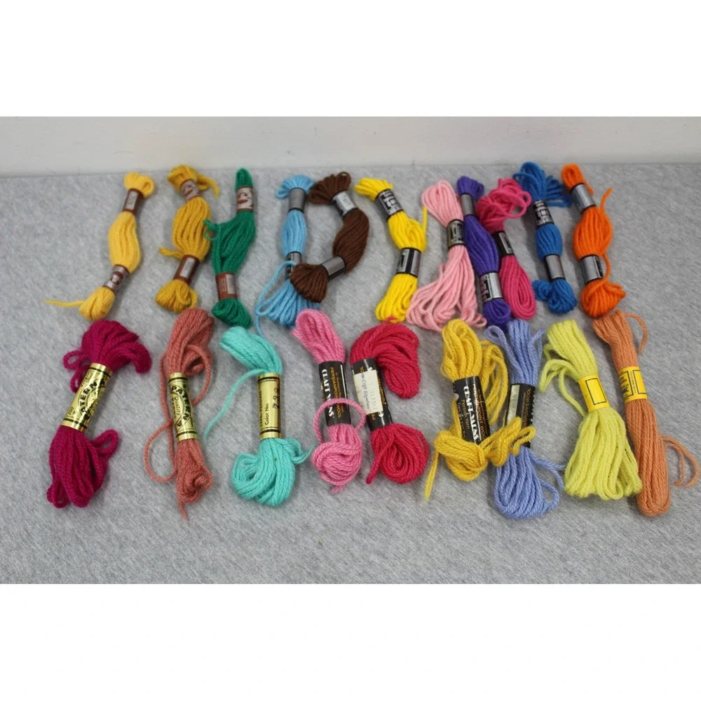 DMC Paterna Yarn Multi Wool Needlepoint Crewel Embroidery Mixed Lot Vintage